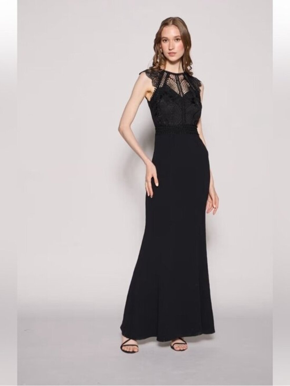 Lipsy Artwork Bodice Tulip Evening Gown Dress